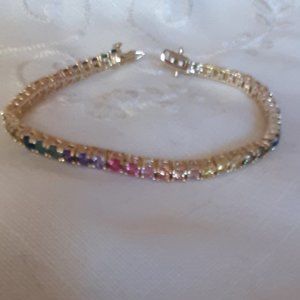Multi colored crystal bracelet.